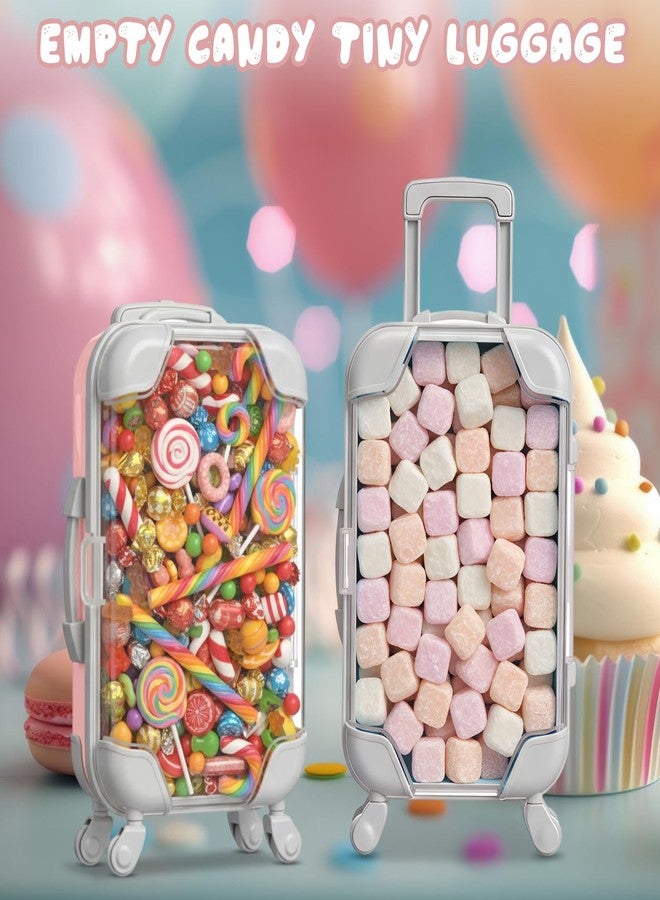 كينينج علبة تخزين صغيرة فارغة على شكل حقيبة سفر من كينينج، 30 قطعة، شفافة، علبة حلوى للسفر، حقيبة سفر مع سلسلة مفاتيح على شكل دب، دبوس شعر، هدايا للفتيات والسيدات، هدايا حفلات الزفاف وأعياد الميلاد وحفلات توديع العزوبية، هدايا سفر (صغير، وردي) - Image 4